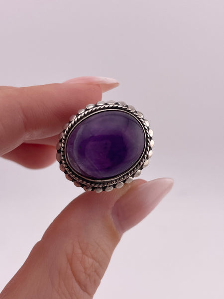 size 9.25 sterling silver amethyst ring