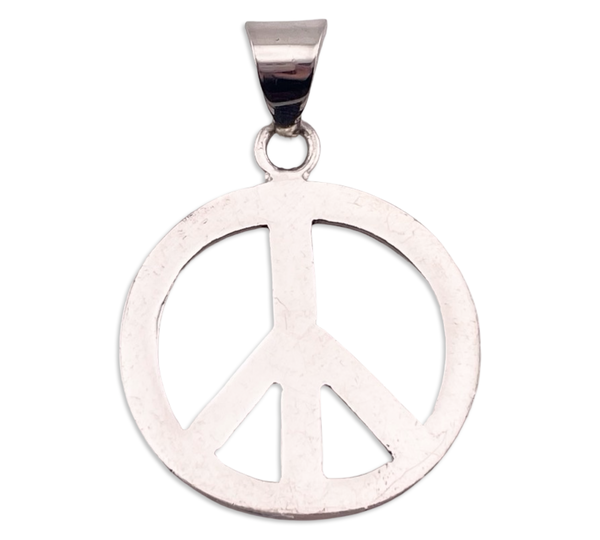 sterling silver peace sign pendant