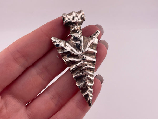sterling silver 34 gram solid arrowhead pendant