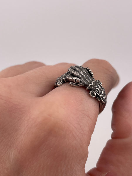 sterling silver MMA new old stock clasped hands gimmel ring