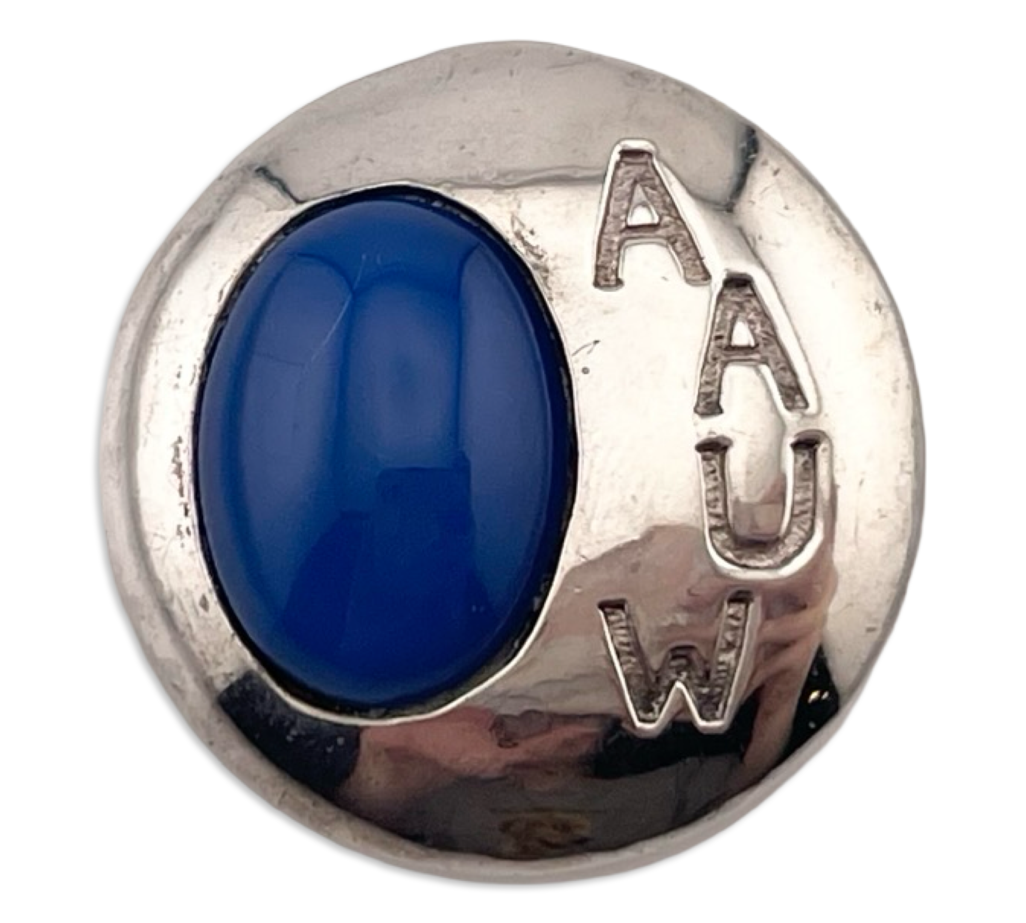 sterling silver AAUW American Association of University Women chalcedony pendant / brooch