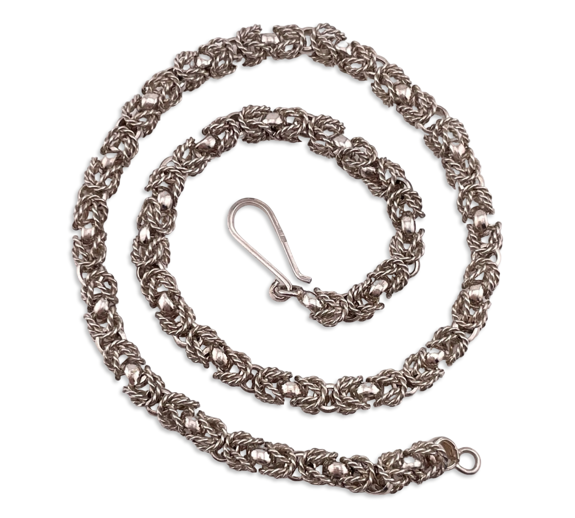 sterling silver 16 3/4" 6.05mm chunky heavy fancy chain link necklace