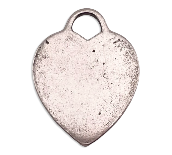 sterling silver heart tag pendant