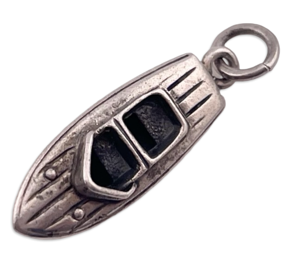 sterling silver boat pendant