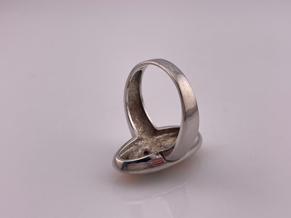size 9.25 sterling silver resin rhinestone ring