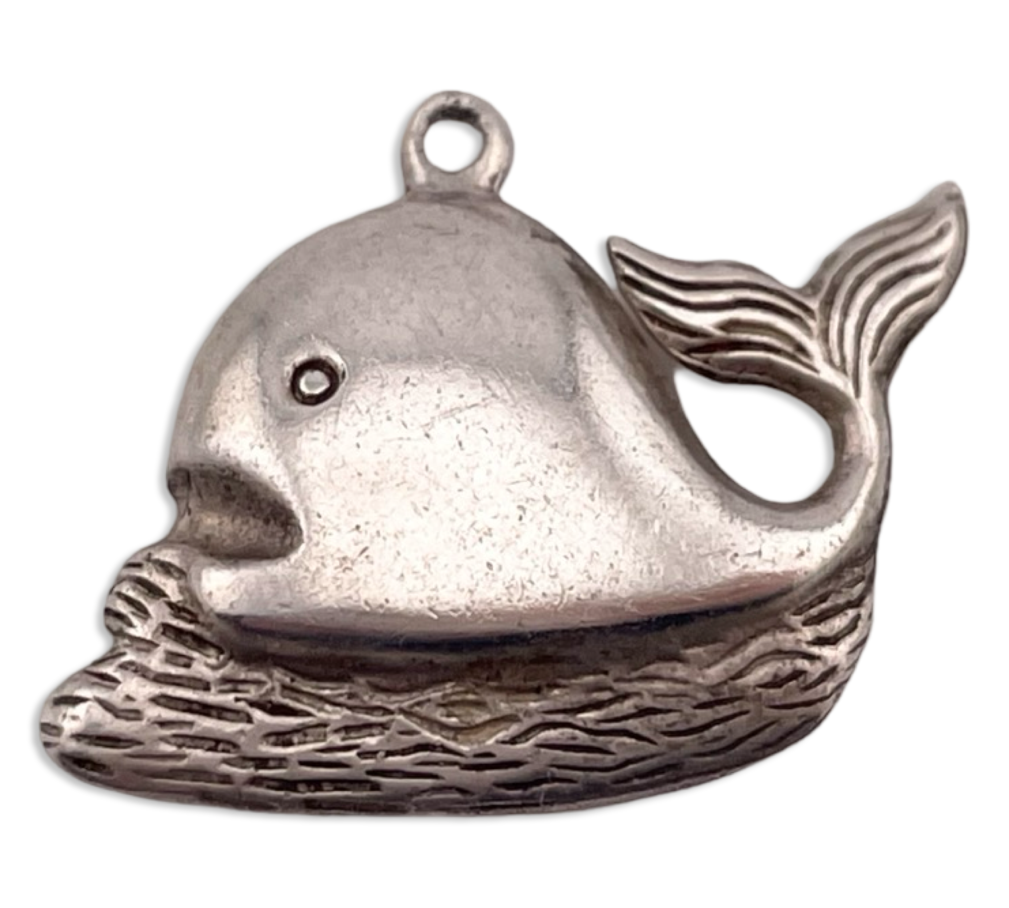 sterling silver whale pendant