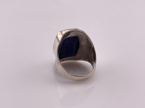 size 7 sterling silver faceted purple stone ring