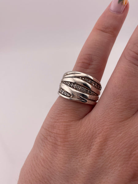 size 6 sterling silver Silpada rhinestone ring