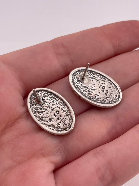 sterling silver turquoise bear paw post earrings