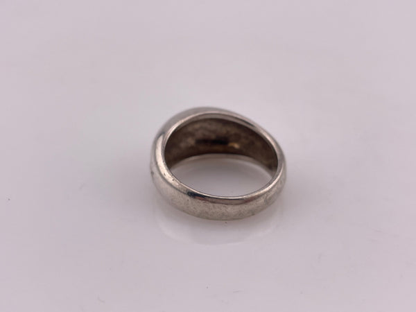 size 7.5 sterling silver stoneless textured ring