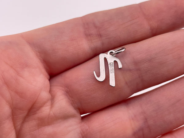 sterling silver 'n' initial letter pendant