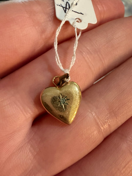 RESERVED PRIVATE LISTING -- gold filled heart shaped locket C3