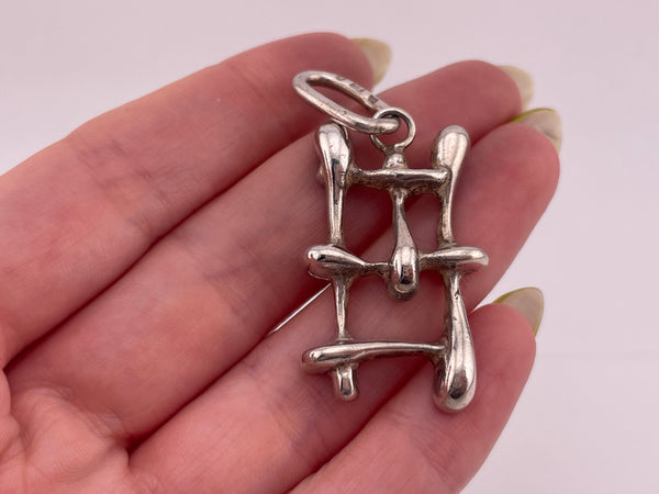 sterling silver stoneless artisan pendant