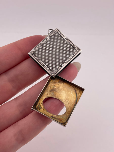 830 silver stamp holder pendant