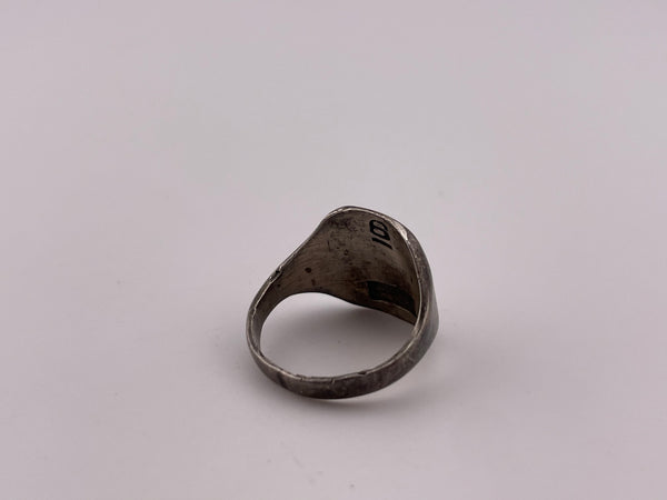 size 6.25 sterling silver very worn signet ring