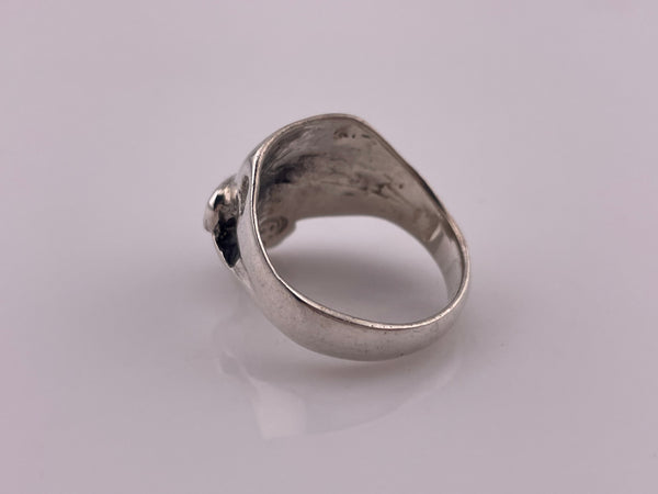 size 11 sterling silver skull ring