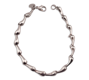 sterling silver Tiffany & Co Elsa Peretti stoneless teardrop link bracelet