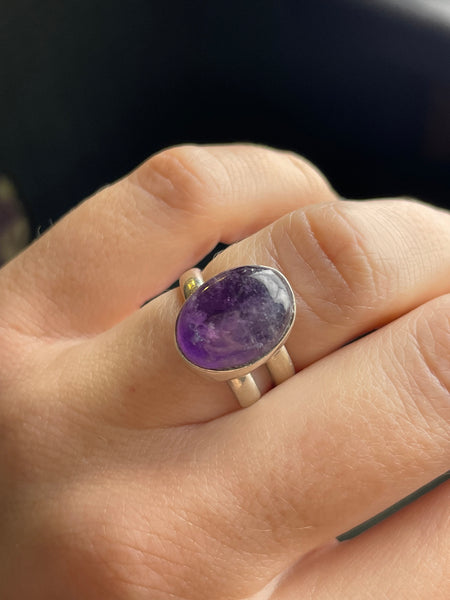 size 6.75 sterling silver amethyst ring