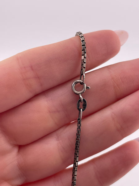 sterling silver 15" racket necklace