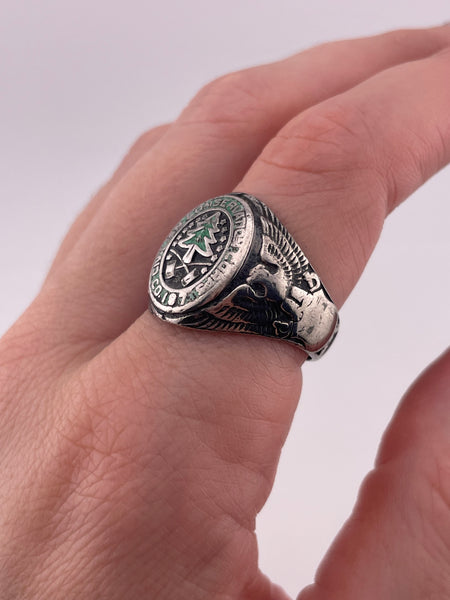 size 9.75 sterling silver Civilian Conservation Corps ring **AS IS**
