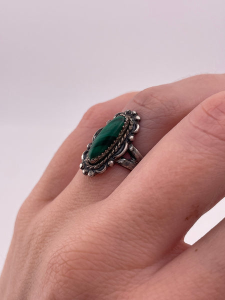 size 6.75 sterling silver Bell Trading Post malachite ring
