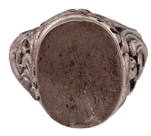 size 9.25 sterling silver ornate signet ring