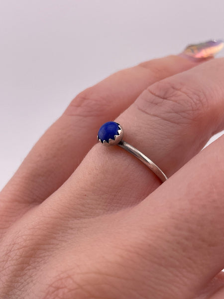 size 6 sterling silver lapis ring