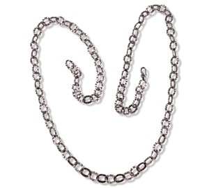 sterling silver 36 1/2" heavy textured chain necklace