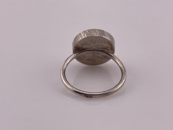 size 6.5 sterling silver glass ring