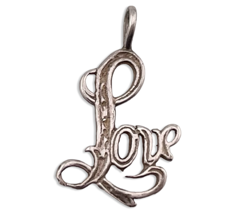 sterling silver "Love" pendant