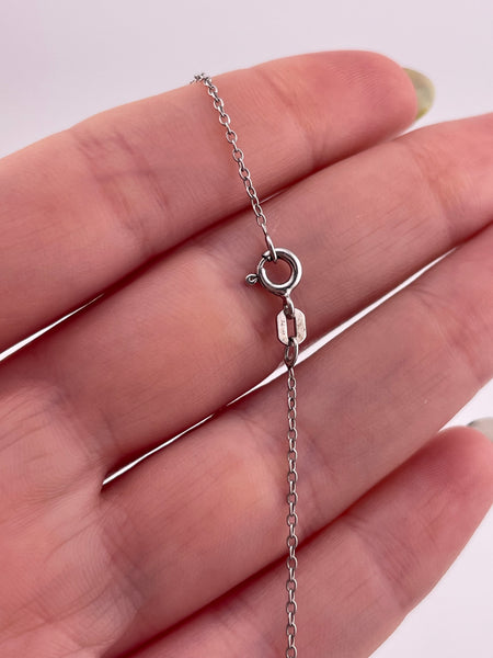sterling silver lab opal CZ heart pendant necklace