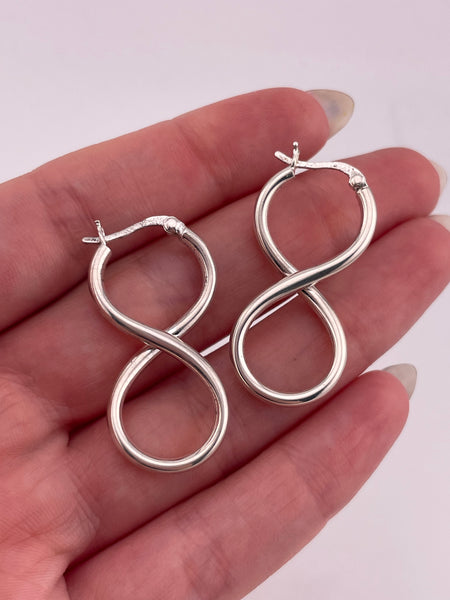 sterling silver figure eight earrings
