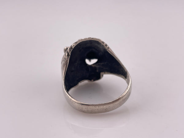 size 14 sterling silver chunky lion ring