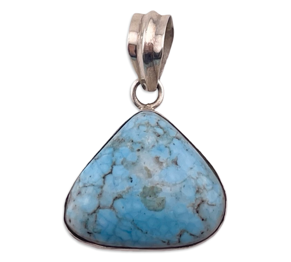 sterling silver stabilized turquoise pendant