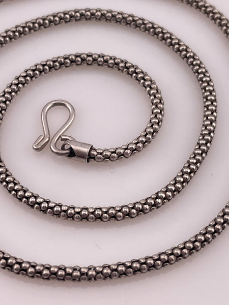 sterling silver 16" popcorn chain necklace