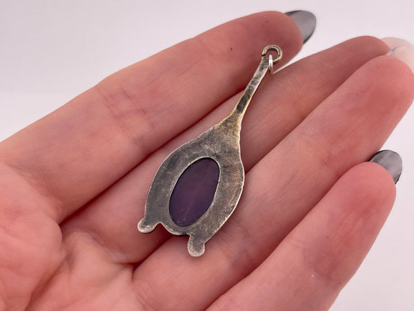 sterling silver amethyst pendant