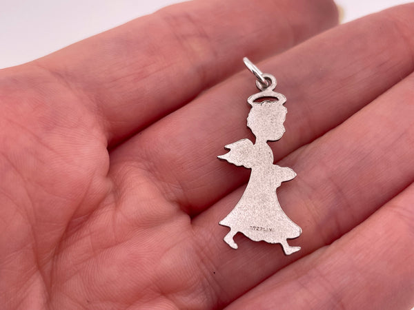 sterling silver angel pendant