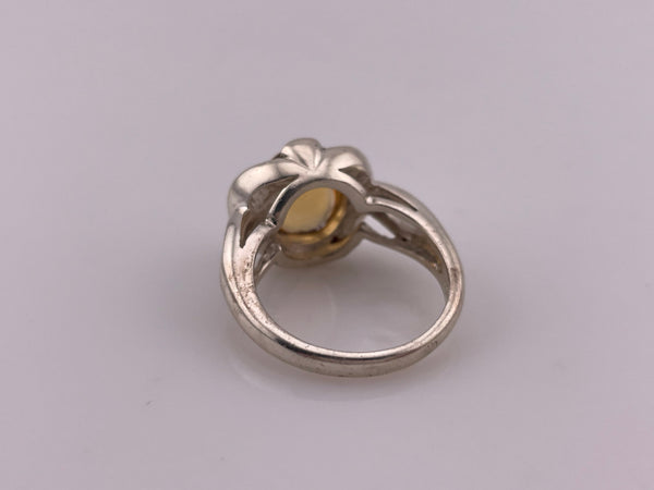 size 7.5 sterling silver citrine orb ring