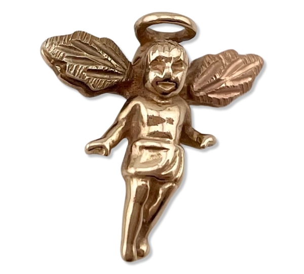 10k gold angel charm pendant