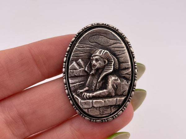 sterling silver Egyptian revival pin brooch