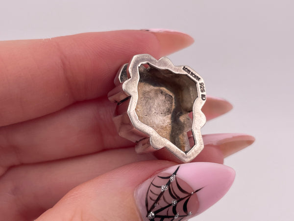 sterling silver Lori Bonn quartz hematite druzy pendant