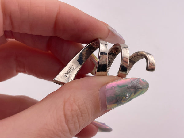 sterling silver lapis & lab opal spiral slide pendant