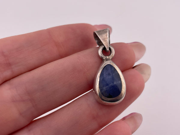 sterling silver sodalite pendant