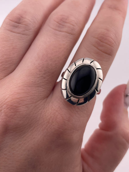 size 7 sterling silver Mexican onyx ring