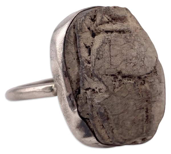 size 8 sterling silver scarab ring