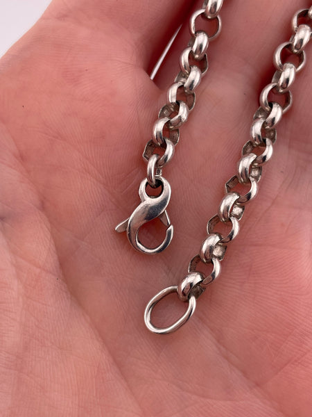 sterling silver 7 3/8" rolo chain link bracelet
