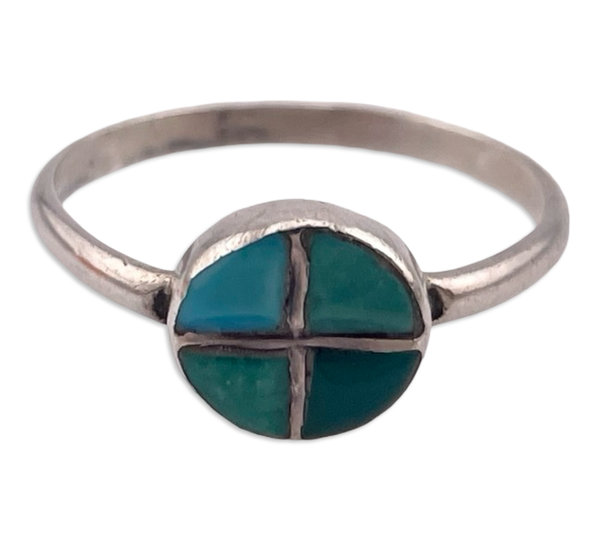 size 7 sterling silver turquoise ring