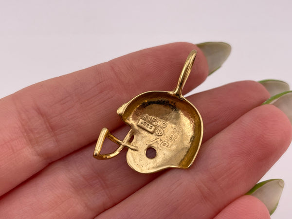 sterling silver gold plated Arizona Cardinals football helmet pendant