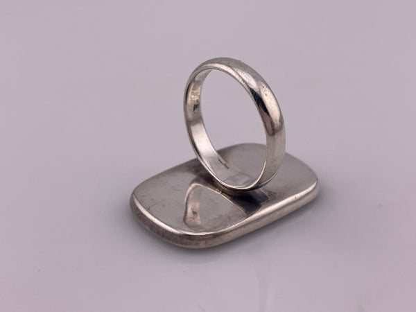size 7.75 sterling silver black resin ring