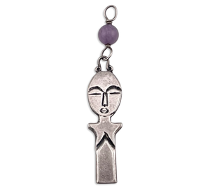 sterling silver person amethyst pendant